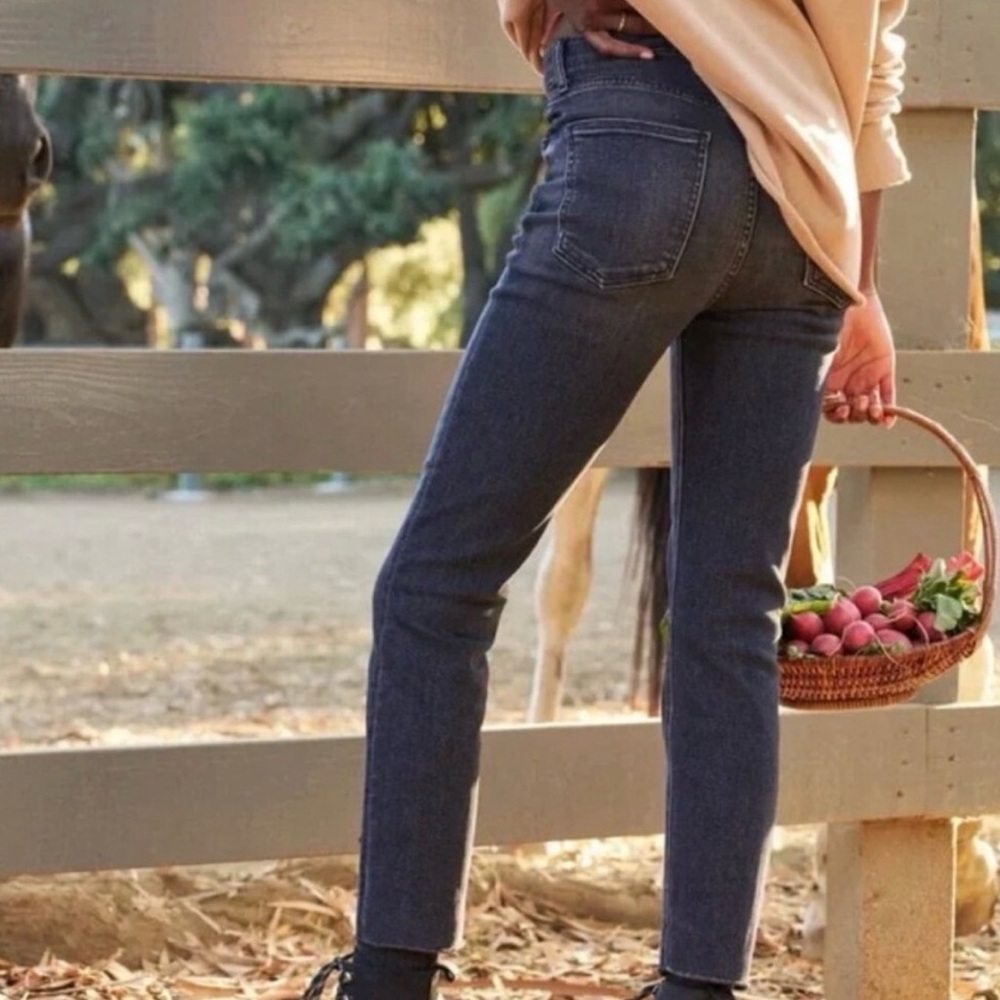 Frank & Eileen Derry Signature Slim Straight Washed Black Raw Hem Jeans Size 27 - Picture 2 of 14